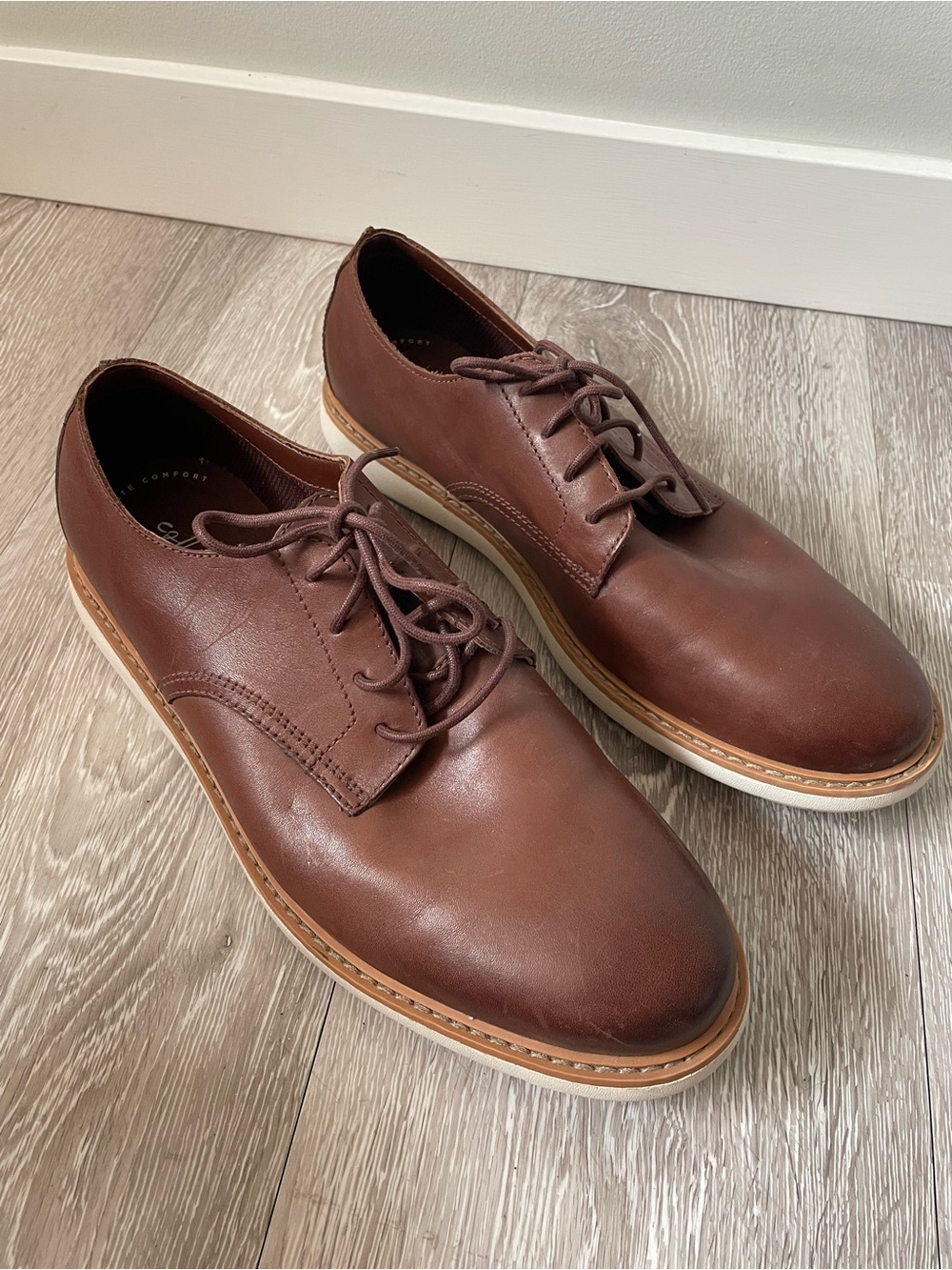 Clarks Collection Leather Hybrid Oxford Derby Casual Shoes Mens Size 10